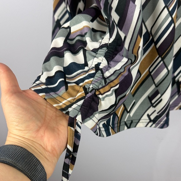 Glam & Fame Multicoloured Geometric Print Abstract Design Long Sleeve XL Top - Picture 10 of 11